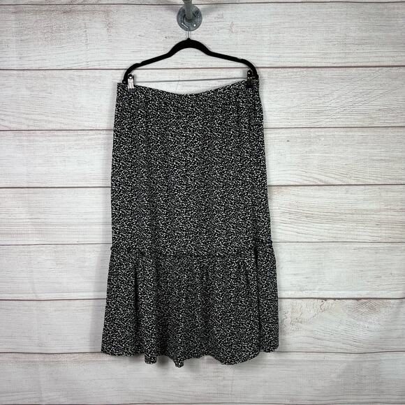 Hayden Plus Size Black & White Speckled Midi Skirt Size 1XL - Picture 5 of 6